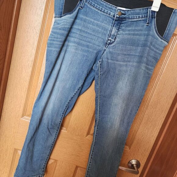 Isabel Maternity Medium Wash Maternity Inset Panel Jeggings Size 18 Jeans EUC - Picture 2 of 11